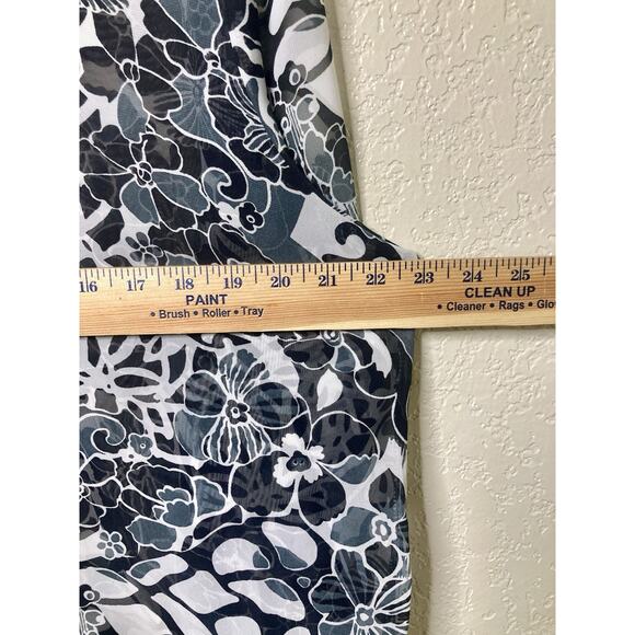 VTG Jordan Sheer Blouse Womens XL Floral Long Sleeve Button 90s Y2K Elegant - Picture 7 of 10